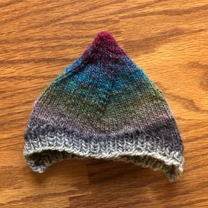 Multicolor 100% Yarn Pixie Hat 3-6 months